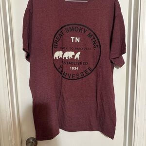 Great Smoky Mtns Maroon T-Shirt